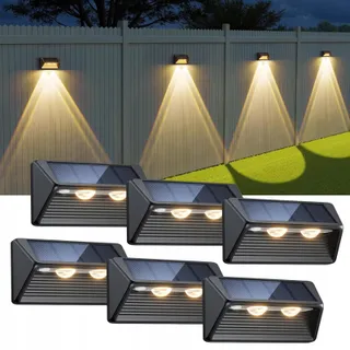 RECHOO Solarlampen Super Fel Tuin Terras 6 Stuks IP65 — miniatuur 1