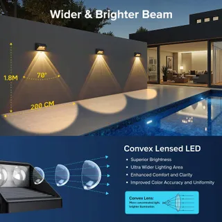RECHOO Solarlampen Super Fel Tuin Terras 6 Stuks IP65 — miniatuur 3