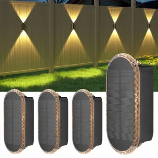 ELLASAY Solar Wandlampen Buiten Waterdicht 3 Kleuren IP65 4 Stuks — miniatuur 1