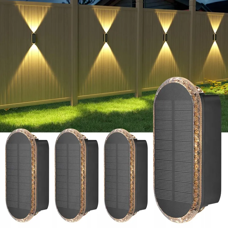 ELLASAY Solar Wandlampen Buiten Waterdicht 3 Kleuren IP65 4 Stuks — foto 1