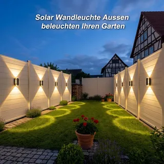 ELLASAY Solar Wandlampen Buiten Waterdicht 3 Kleuren IP65 4 Stuks — miniatuur 4