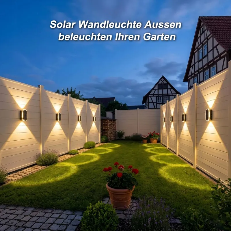 ELLASAY Solar Wandlampen Buiten Waterdicht 3 Kleuren IP65 4 Stuks — foto 4
