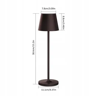 K-BRIGHT LED Tafellamp Oplaadbaar Dimbaar USB Warm Bruin — miniatuur 7