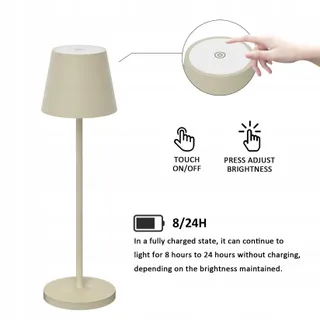 K-BRIGHT LED Tafellamp Oplaadbaar Dimbaar Binnen Buiten — miniatuur 3