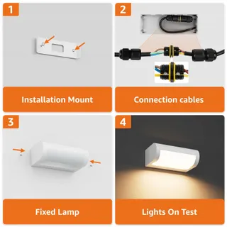 K- LED Buitenwandlamp Waterdicht Tuin Terras Wit 18W IP65 — miniatuur 8