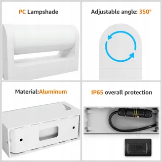 K- LED Buitenwandlamp Waterdicht Tuin Terras Wit 18W IP65 — miniatuur 4