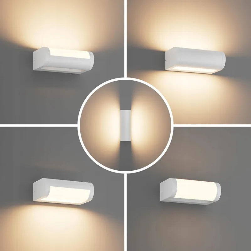 K- LED Buitenwandlamp Waterdicht Tuin Terras Wit 18W IP65 — foto 2