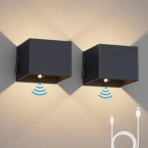 K-BRIGH LED Wandlamp Bewegingsmelder Magnetisch USB Antraciet 5W — foto 1