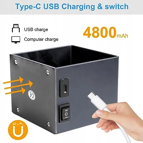 K-BRIGH LED Wandlamp Bewegingsmelder Magnetisch USB Antraciet 5W — foto 5