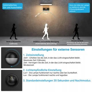 K-BRIGHT LED Buitenlamp Bewegingsmelder Draaibaar 24W IP65 — miniatuur 3