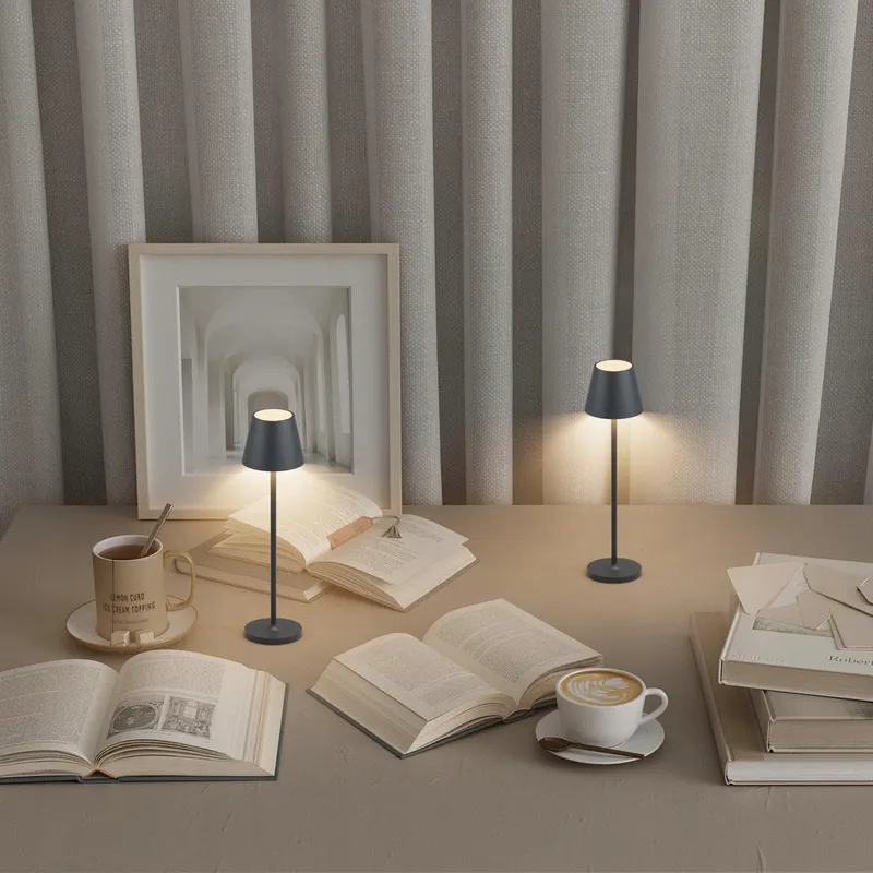K-BRIGHT LED Tafellamp Oplaadbaar Waterdicht Mini USB 27,5cm IP54 — foto 4