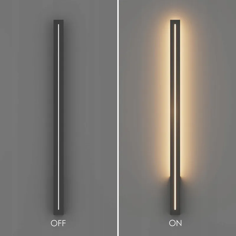 K-BRIGHT LED Wandlamp Modern Waterdicht Zwart 100cm 3000K IP54 — foto 4