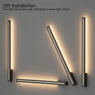 K-BRIGHT LED Wandlamp Modern Waterdicht Zwart 100cm 3000K IP54 — miniatuur 2