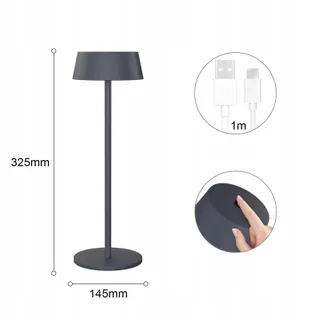 K-BRIGHT Set 2 LED Tafellampen Oplaadbaar Waterdicht 3000K — miniatuur 2