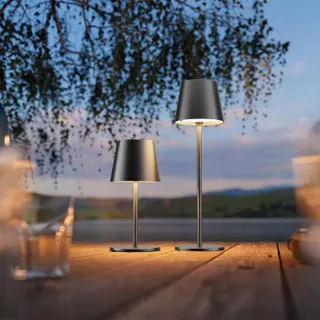 K-BRIGHT Set 2 Tafellampen Oplaadbaar USB-C IP54 Zwart 3 Standen — miniatuur 6