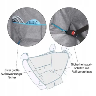 KURGO Beschermende Hondendeken Waterdicht Auto Hangmat Kaki — miniatuur 2