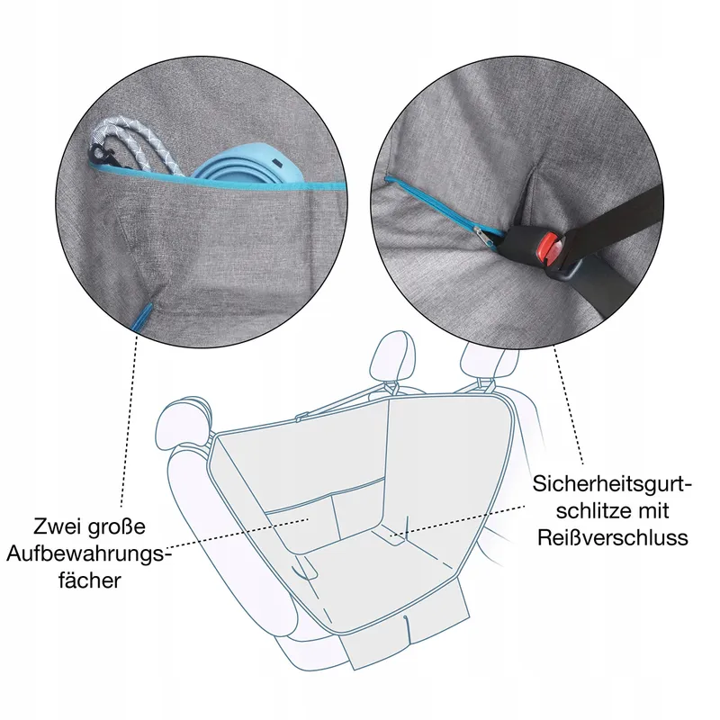 KURGO Beschermende Hondendeken Waterdicht Auto Hangmat Kaki — foto 2