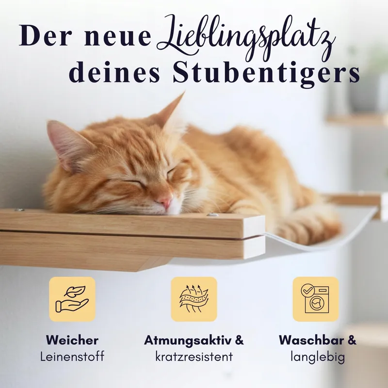 LUXOR Kattenklimwand Met Hangmat Trapjes Hout Staal — foto 8