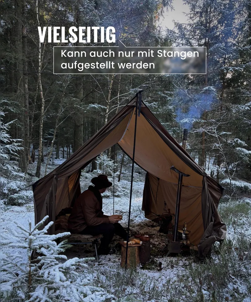 ONETIGRIS Grote Winter Survivaltent Waterdicht 3000mm Coyote — foto 2