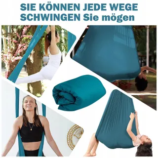 REDKNOT Aerial Yoga Hangmat Schommel Set Donkergroen — miniatuur 7