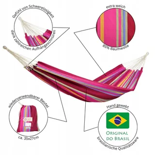 AMAZONAS Barbados XL Braziliaanse Hangmat 2 Personen Handgemaakt 200kg — miniatuur 2