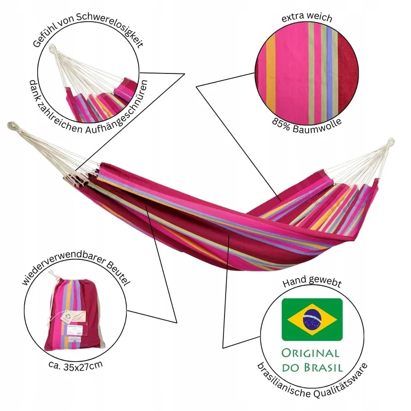 AMAZONAS Barbados XL Braziliaanse Hangmat 2 Personen Handgemaakt 200kg — foto 2