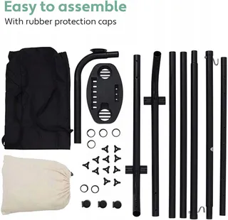VITA5 Dubbele Hangmat Set 205kg Tuin Balkon Binnen met Tas — miniatuur 9