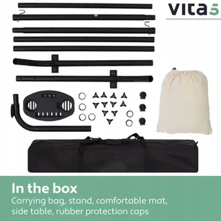 VITA5 Dubbele Hangmat Set 205kg Tuin Balkon Binnen met Tas — miniatuur 6