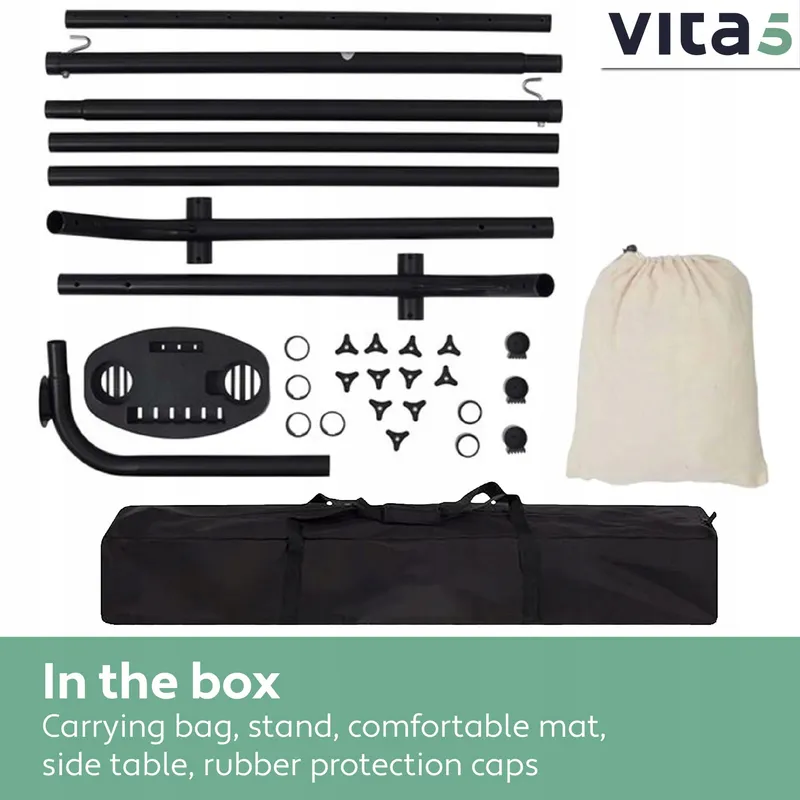 VITA5 Dubbele Hangmat Set 205kg Tuin Balkon Binnen met Tas — foto 6