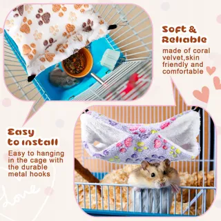 NAMALU Hangmat Cavia's Fretten Fleece Warm Zacht 4 Stuks — miniatuur 5