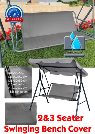 PETELA Hoes Voor Tuinschommel Grijs Buiten 138x52x52cm — miniatuur 2