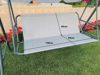 PETELA Hoes Voor Tuinschommel Grijs Buiten 138x52x52cm — miniatuur 1
