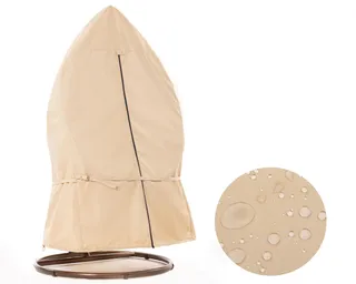 F&J Hoes voor Hangstoel Waterdicht Beige met Rits 114x178cm — miniatuur 1