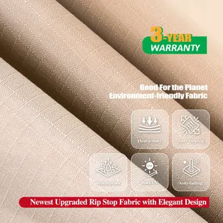 F&J Hoes voor Hangstoel Waterdicht Beige met Rits 114x178cm — miniatuur 5