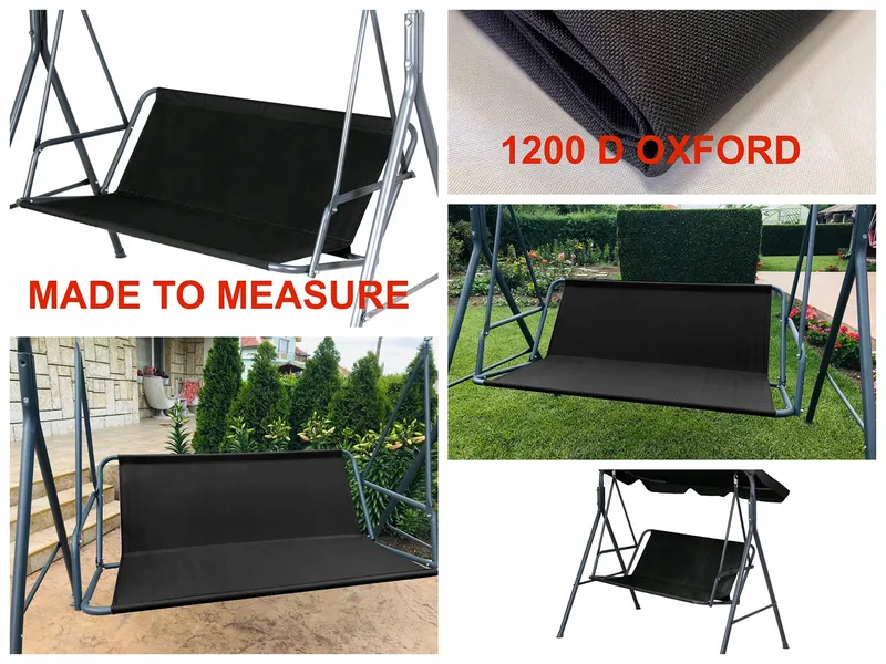 PETELA Schommelhoes Zwart Voor Zitting Tuin 113x47x47cm — foto 2