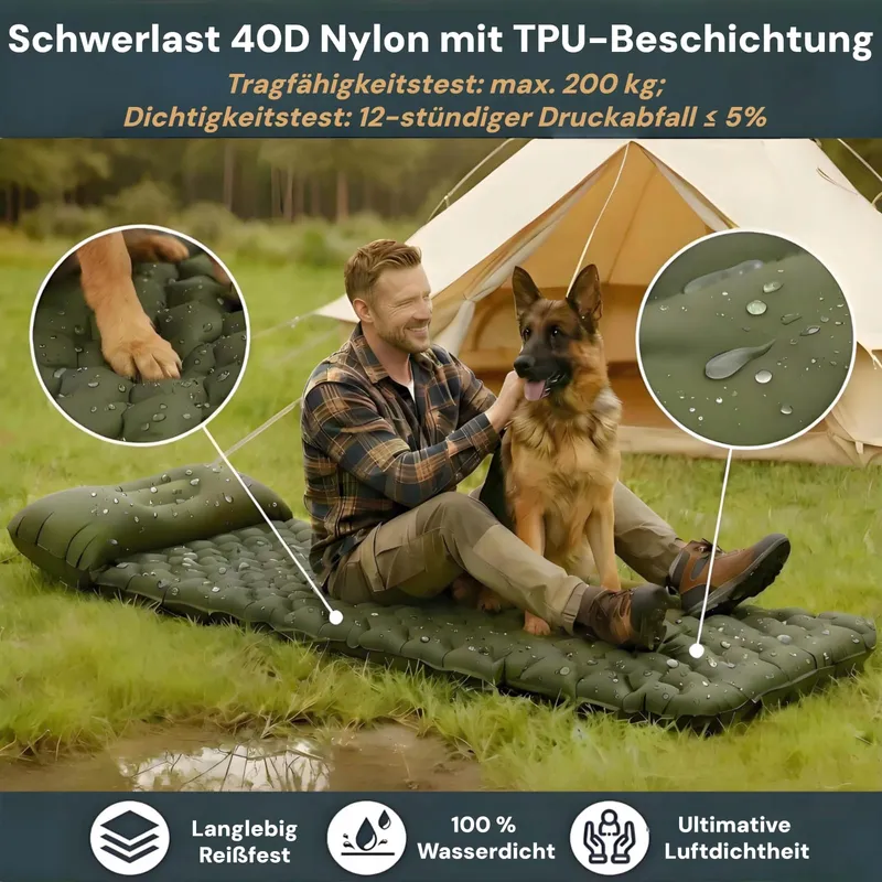 VALEHOWL Opblaasbare Campingmat Ultralicht Waterdicht 4 Seizoenen 800g — foto 3