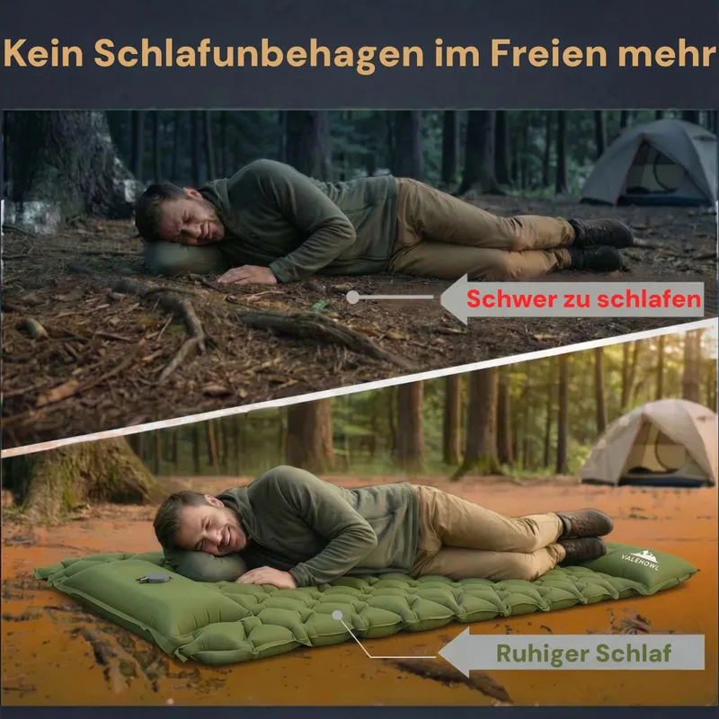 VALEHOWL Opblaasbare Campingmat Ultralicht Waterdicht 4 Seizoenen 800g — foto 7