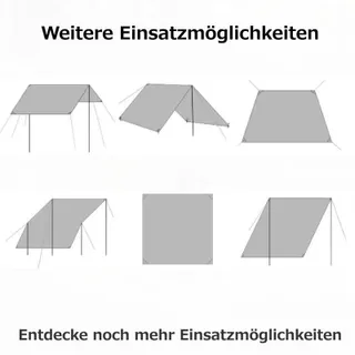AZARXIS Hangmat Tarp Camping Waterdicht 1.5x2.2m — miniatuur 6