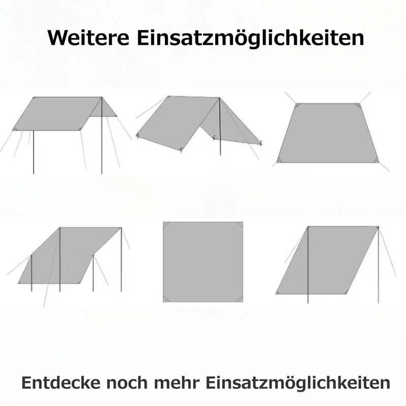 AZARXIS Hangmat Tarp Camping Waterdicht 1.5x2.2m — foto 6