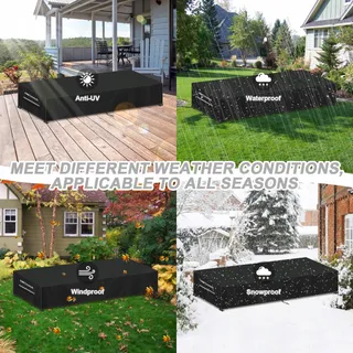 SIMPHAUS Hoes voor Ligstoel Waterdicht UV Windbestendig 220x80x40 — miniatuur 6