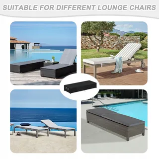 SIMPHAUS Hoes voor Ligstoel Waterdicht UV Windbestendig 220x80x40 — miniatuur 7