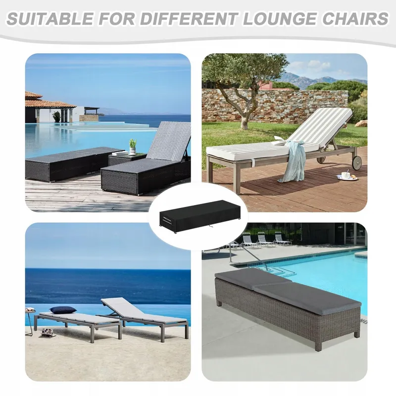 SIMPHAUS Hoes voor Ligstoel Waterdicht UV Windbestendig 220x80x40 — foto 7