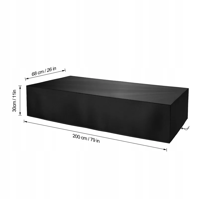 BONNA 2x Ligstoelhoes Waterdicht UV 500D 200x68x30cm — foto 2