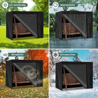 CEBLISH Hoes Tuinschommel Waterdicht Winter 250x150x160cm — miniatuur 2