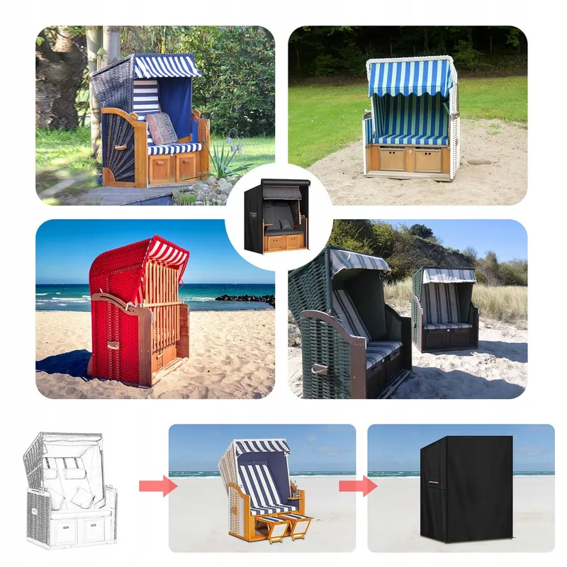 LAMUNI Hoes Strandmand Waterdicht Met Ventilatie 120x90x160cm — foto 7