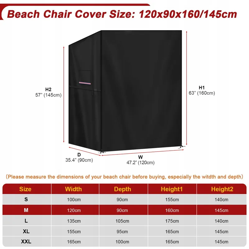 LAMUNI Hoes Strandmand Waterdicht Met Ventilatie 120x90x160cm — foto 2