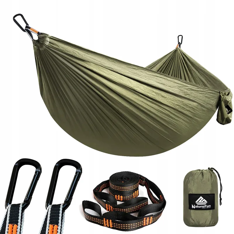NATUREFUN Lichte Camping Hangmat 300kg Nylon Ademend Sneldrogend — foto 1