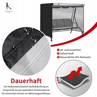 KRRRSJDJ Schommelhoes Waterdicht Windbestendig 215x160x170cm — miniatuur 3