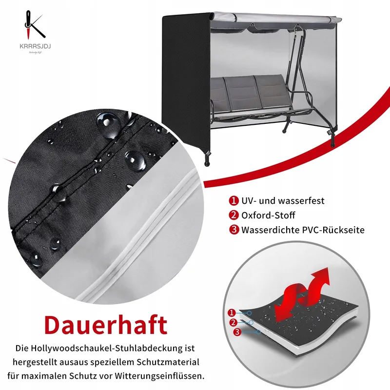 KRRRSJDJ Schommelhoes Waterdicht Windbestendig 215x160x170cm — foto 3