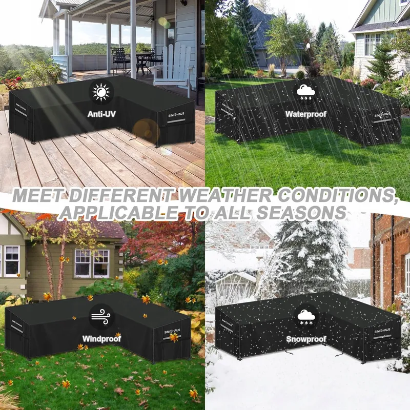 SIMPHAUS Hoes Tuinmeubelen L-vorm Waterdicht UV 240x180 — foto 7